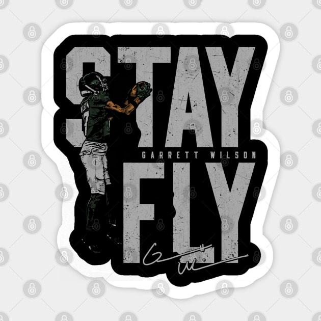 Garrett Wilson New York J Stay Fly Sticker by ClarityMacaws